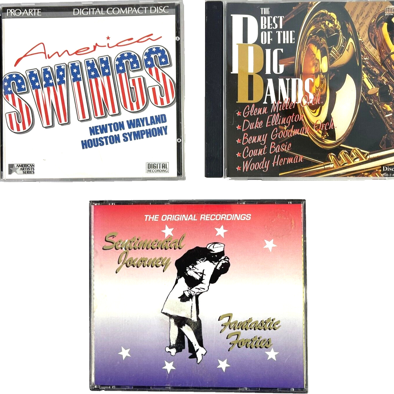Swing Big Band 3 CD Bundle Best WW2 Sentimental Fab 1940s 2xCD America Swings