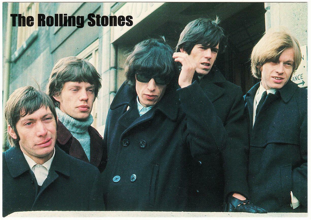 The Rolling Stones in the 1960s Group Portrait Modern Postcard #4