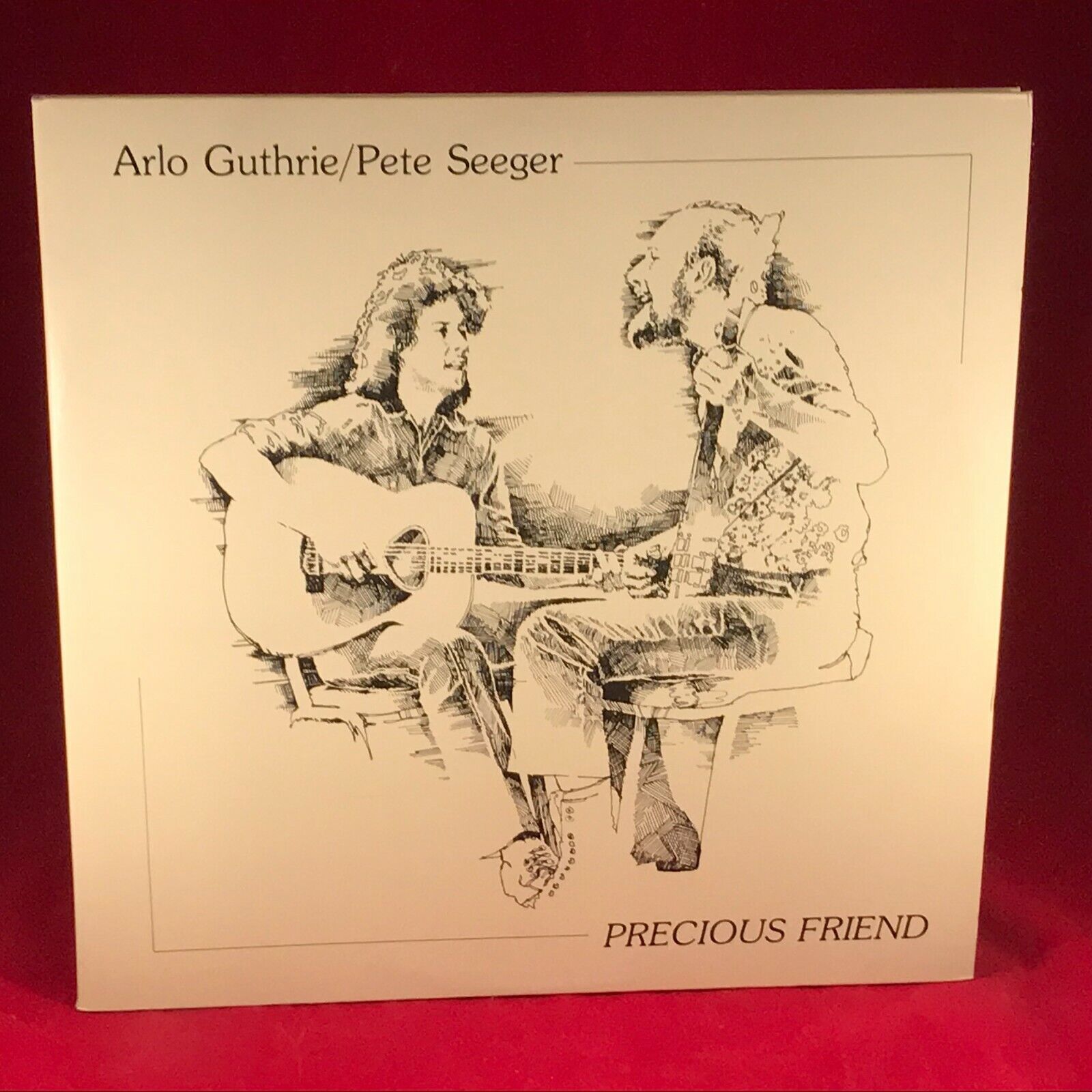 ARLO GUTHRIE PETE SEEGER Precious Friend 1982 portugal Double LP Vinyl EXCELLENT