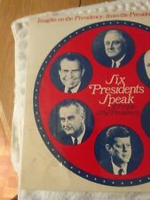 Six Presidents Speak Ford Special Products 1972 MINT Politics SEALED Lp Record picture