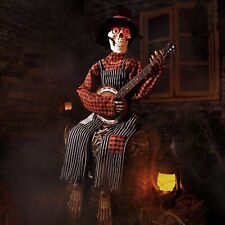 ELAMAS Halloween Animatronics Banjo Skeletons - Animated Skeleton Decorations... picture