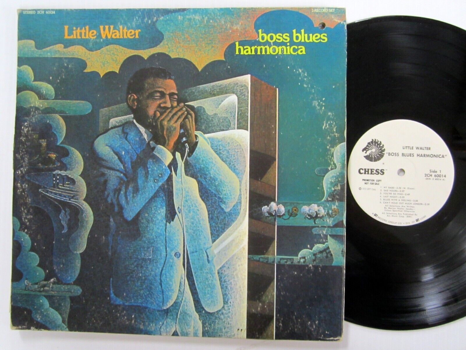 LITTLE WALTER Boss Blues Harmonica LP Chess Blues VG++ Promo Dh 135