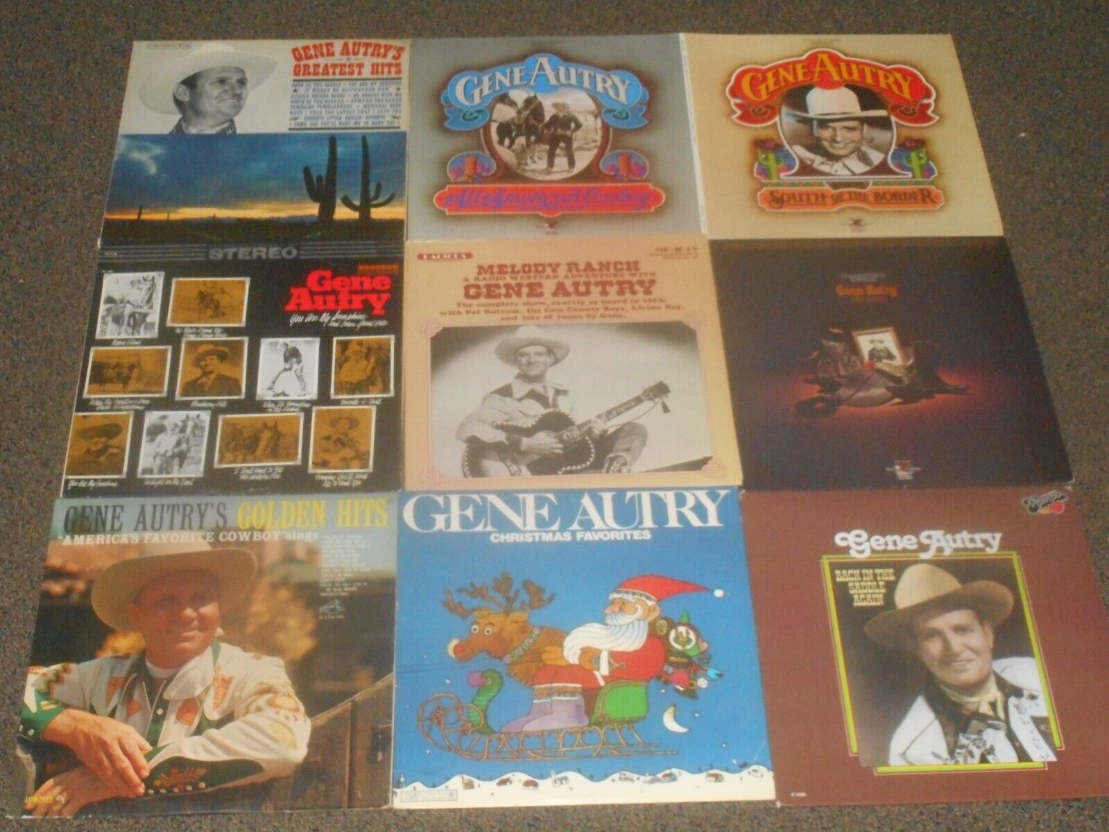 GENE AUTRY lot 9x LP favorites GREATEST HITS christmas SOUTH OF THE BORDER etc