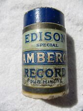Edison Promo SPECIAL AMBEROL CYLINDER CONTAINER 4M 4 Minutes Phonograph Blue A-K picture