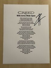 SCOTT STAPP SIGNED LYRIC SHEET AUTOGRAPHED CREED BAND LEAD SINGER RARE COA picture