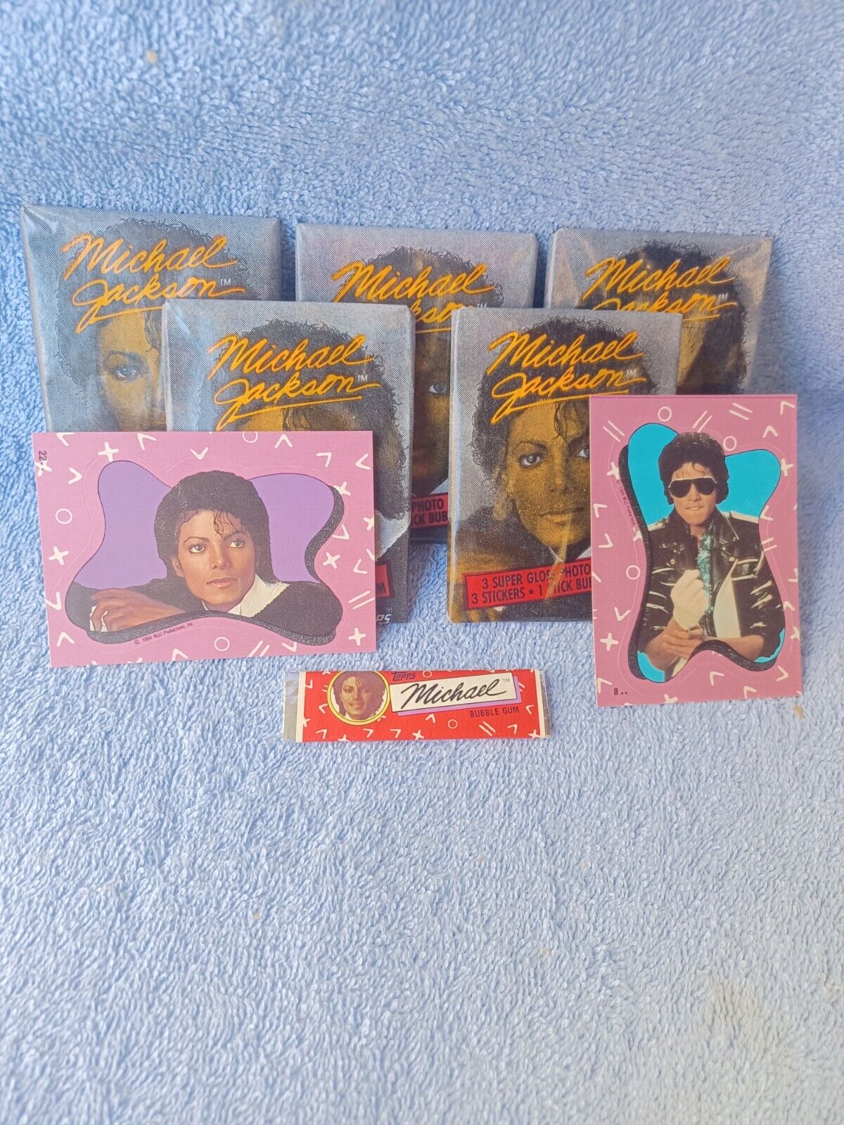 ....5 Packs......Vintage 1984 Topps MICHAEL JACKSON Trading Cards..
