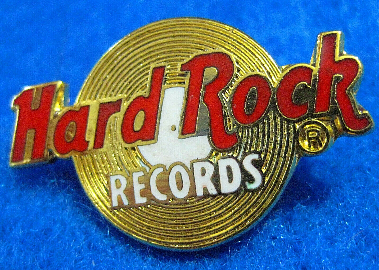 HR RECORDS GOLD VINYL RECORD DISC LOGO Hard Rock Cafe PIN