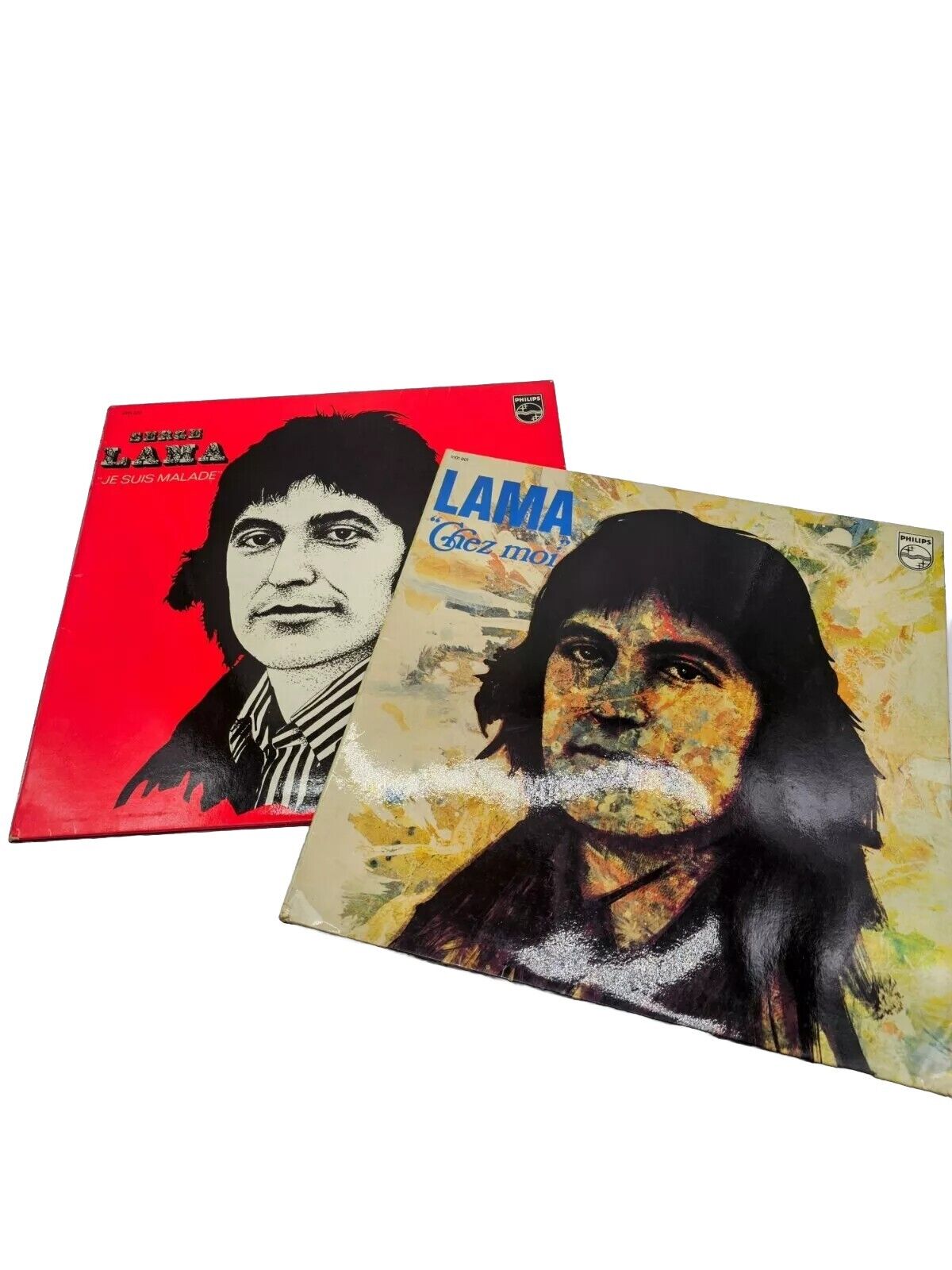 Serge Lama Vinyl Record Pair  \