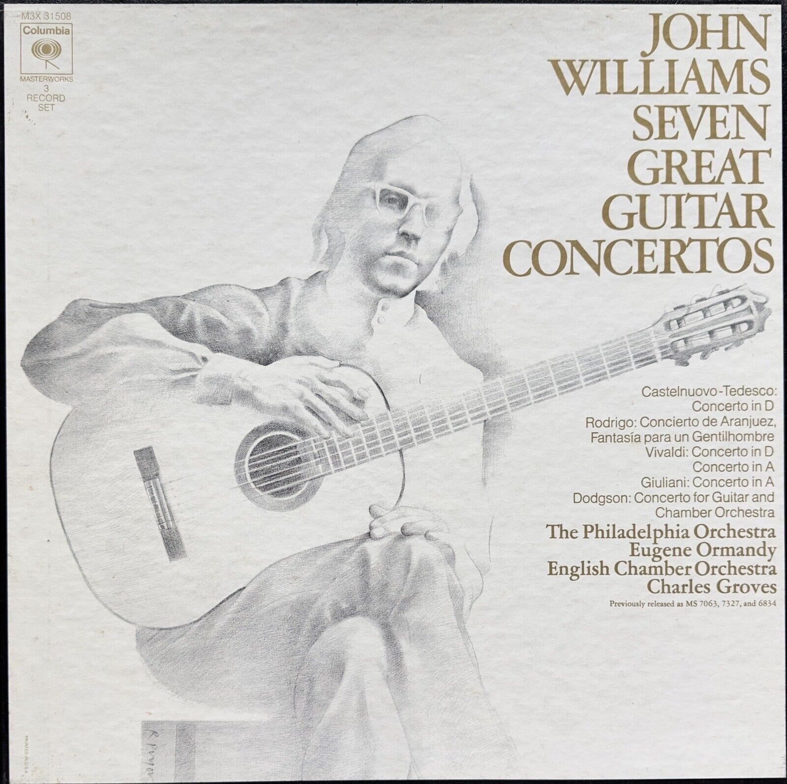 John Williams - Seven Great Guitar Concertos PROMO COPY Vinyl 3LP 1973 M3X 31508
