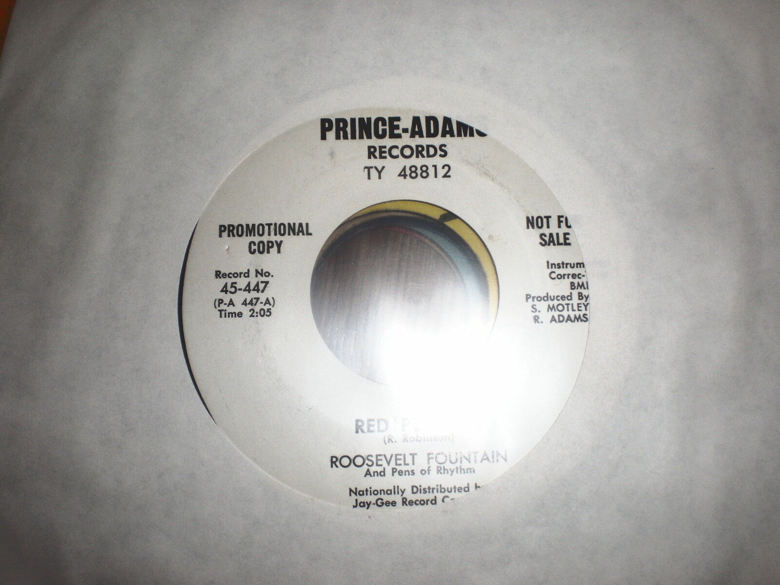 Roosevelt Fountain 45 Red Pepper 1/2 PRINCE ADAMS PROMO