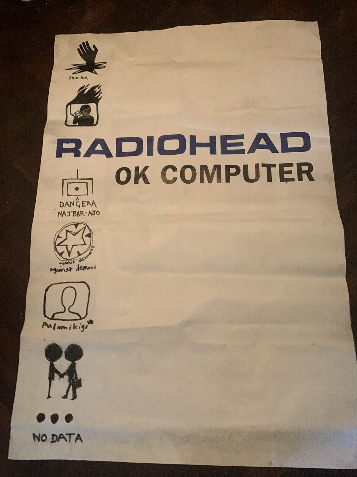 radiohead OK computer Genuine Vintage 1997 poster giant 60\