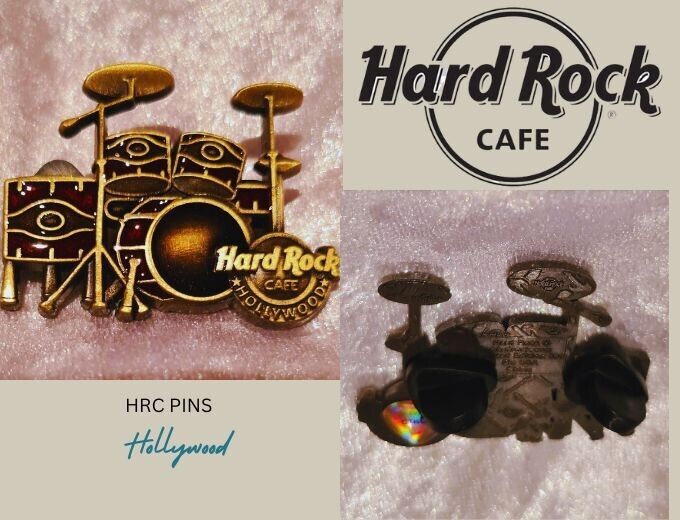 Hard Rock Cafe Hollywood Drum Set PIN. HRC Pin. Hard Rock Cafe Pin