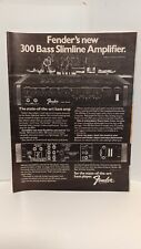 FENDER GUITAR AMPLIFIERS BASS 300 SLIMLINE AMP  1981  - 10X8 - PRINT AD- t5 picture