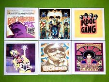 DIY 6 Handmade Ceramic LP Poster Coasters FUNK SOUL PRINCE BOOTSY MJ RAY CHARLES picture