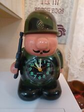 Vintage Armed Army Soldier Alarm Clock Bugle Sound  picture