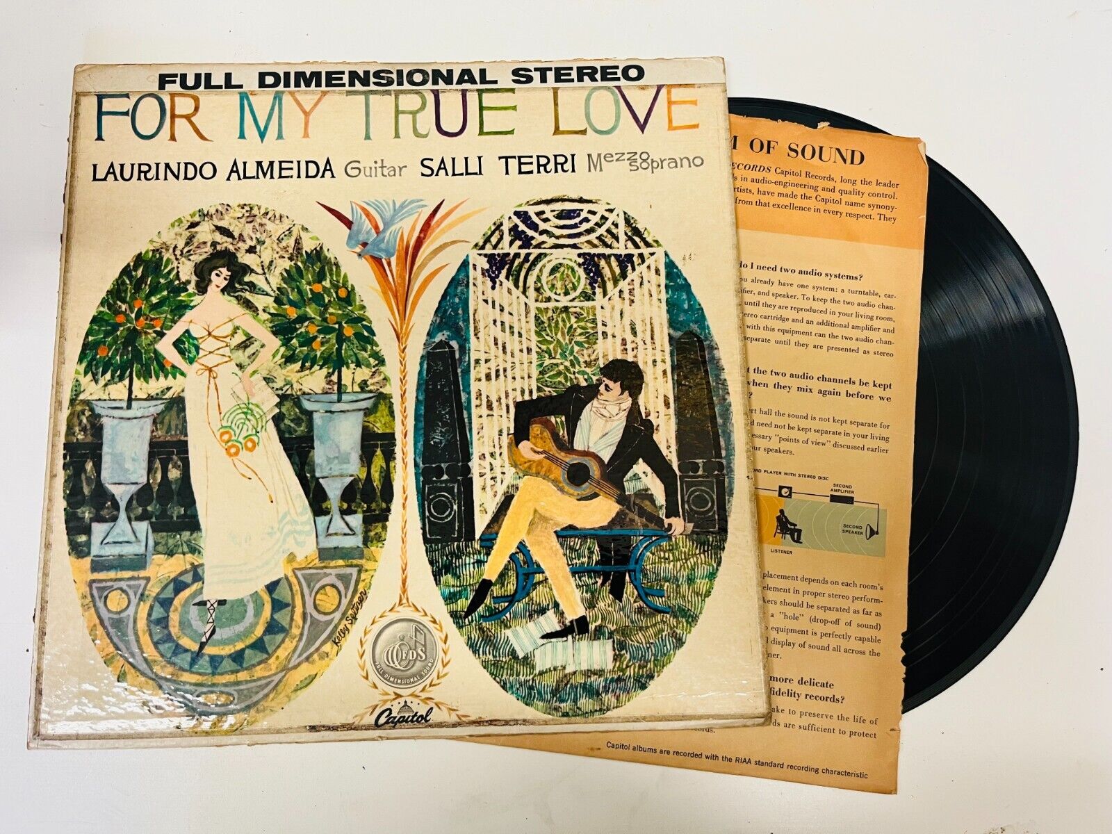 LAURINDO ALMEIDA SALLI TERRI FOR MY TRUE LOVE LP LATIN CLASSICAL SP8461 EXCELLEN