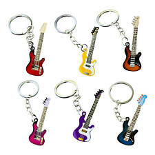 2X Key Chain Guitar Stainless Steel Backpack Decoration Guitar Key Pendant Gifts picture