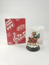 VTG San Francisco Music Box Co. Christmas Jingle Bells Musical Bear Sleigh Decor picture