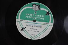Rare VTG Dick Jeannie 163-168 Harry Jacobs Radio Transcription 16