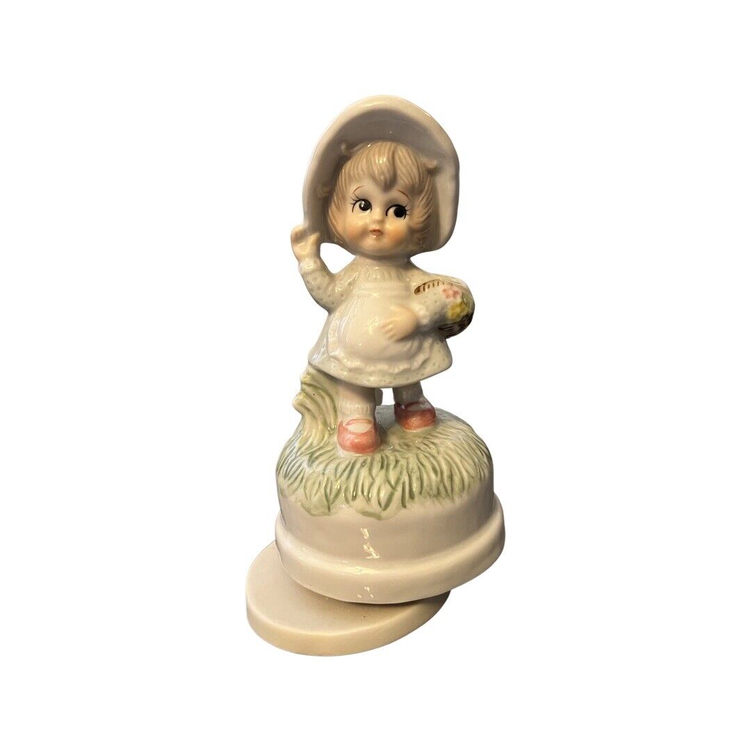 Vintage Japanese Rotating Music Box Porcelain Girl Price Products