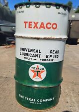 1950's VINTAGE TEXACO 16 GALLON OIL DRUM  TRASH CAN FOR GARAGE MANCAVE  picture