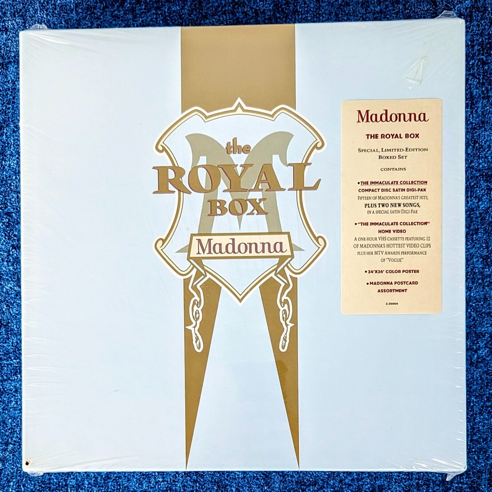 MADONNA SEALED THE ROYAL BOX SET SATIN CD PROMO HYPE HOLE IMMACULATE POSTER VHS