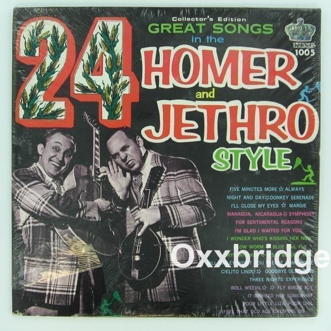 HOMER AND JETHRO 24 Great Songs SEALED 1966 ORIGINAL Country HILLBILLY Duo LP
