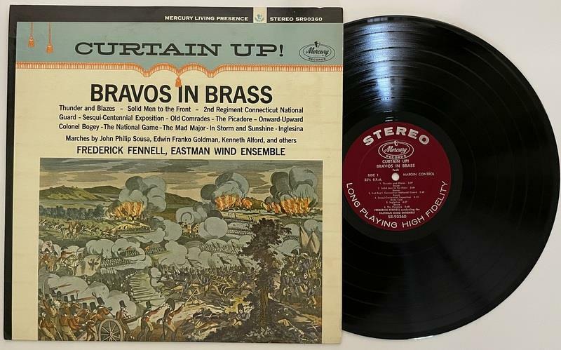 Frederick Fennell Curtain Up Bravos in Brass LP M- Mercury SR-90360 FR1/FR1
