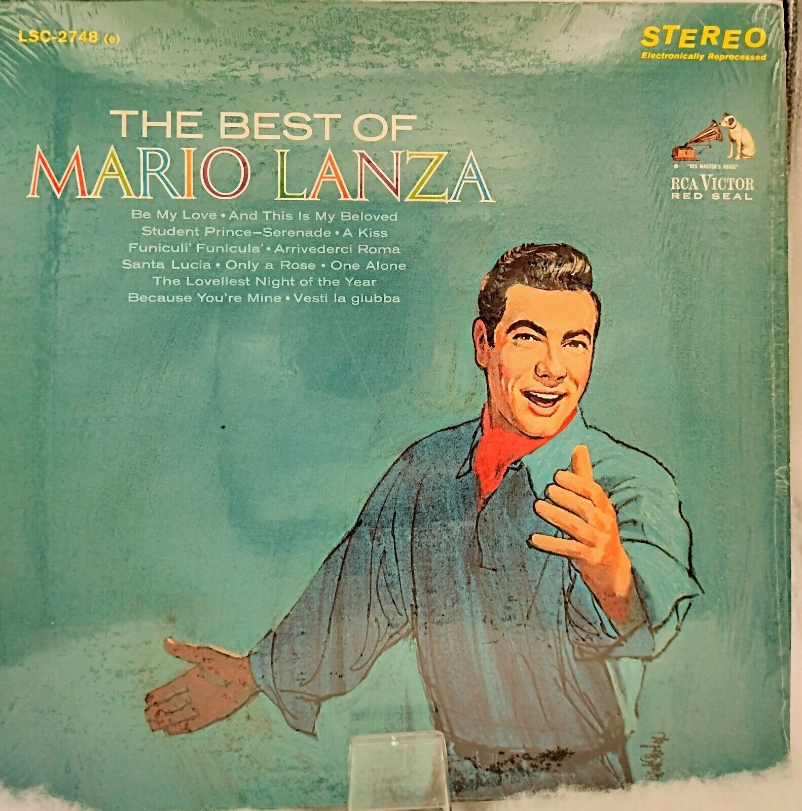 Vtg, RARE The Best of Mario Lanza 1964 RCA Vinyl LP Exc to Near Mint Condition