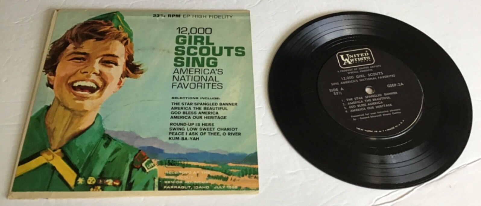 EPKB266 33RPM 12,000 Girl Scouts Singling America's  favs Maxwell House PROMO