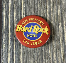 Vintage Hard Rock Hotel Save The Planet Las Vegas Pin 1.5