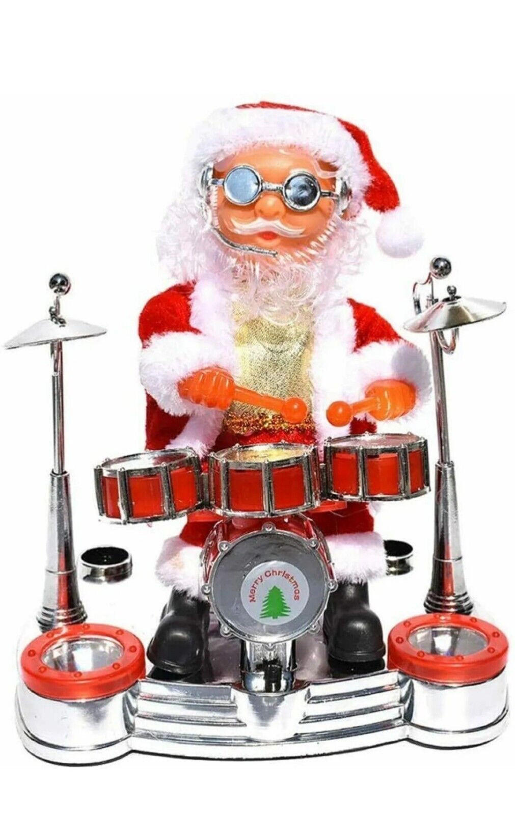 Christmas Animated🎅Santa Claus Musical Lights Drums Christmas Party 