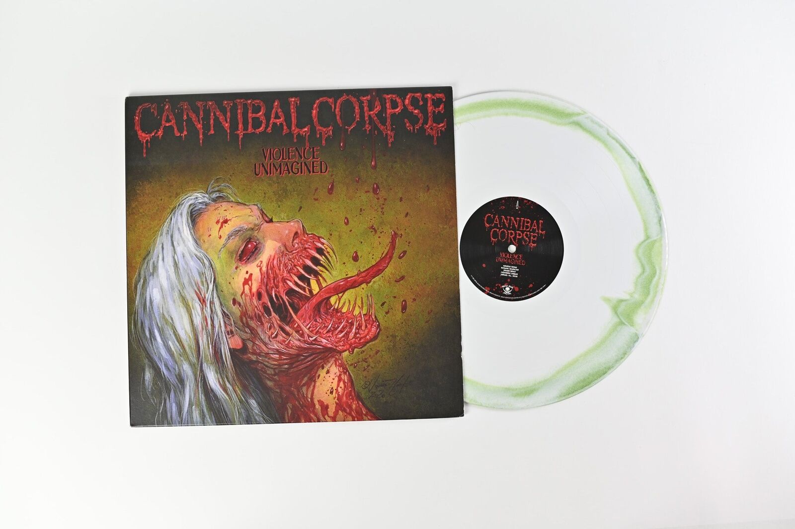 Cannibal Corpse - Violence Unimagined on Metal Blade Records White & Green Melt