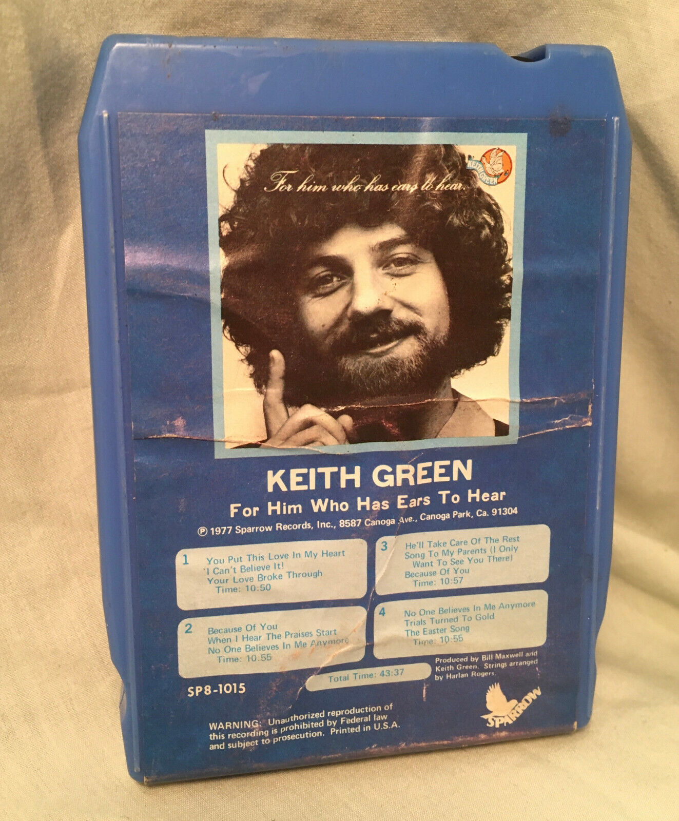 Rare VTG 1977 Keith Green 8Track For Him Who Has Ears To Hear Sold As Is Untestd