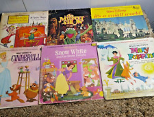 Vtg 1960s Walt Disney's LP Vinyl Records Cinderella, Snow White, Muppets, Mixed picture