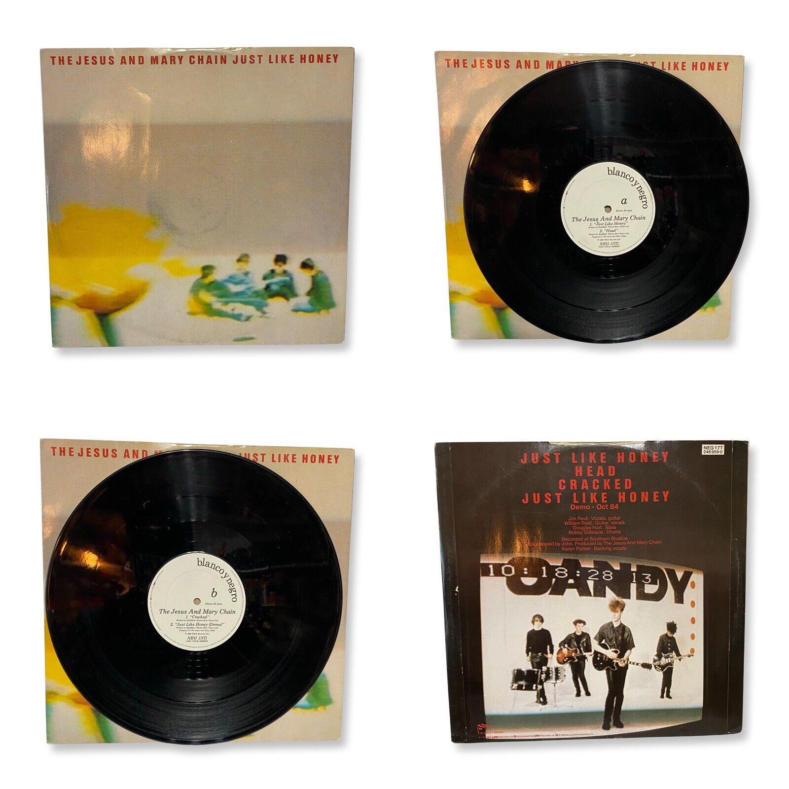 1985 The Jesus And Mary Chain - Just Like Honey 12” Vinyl EUC, Rare VGUC Sleeve