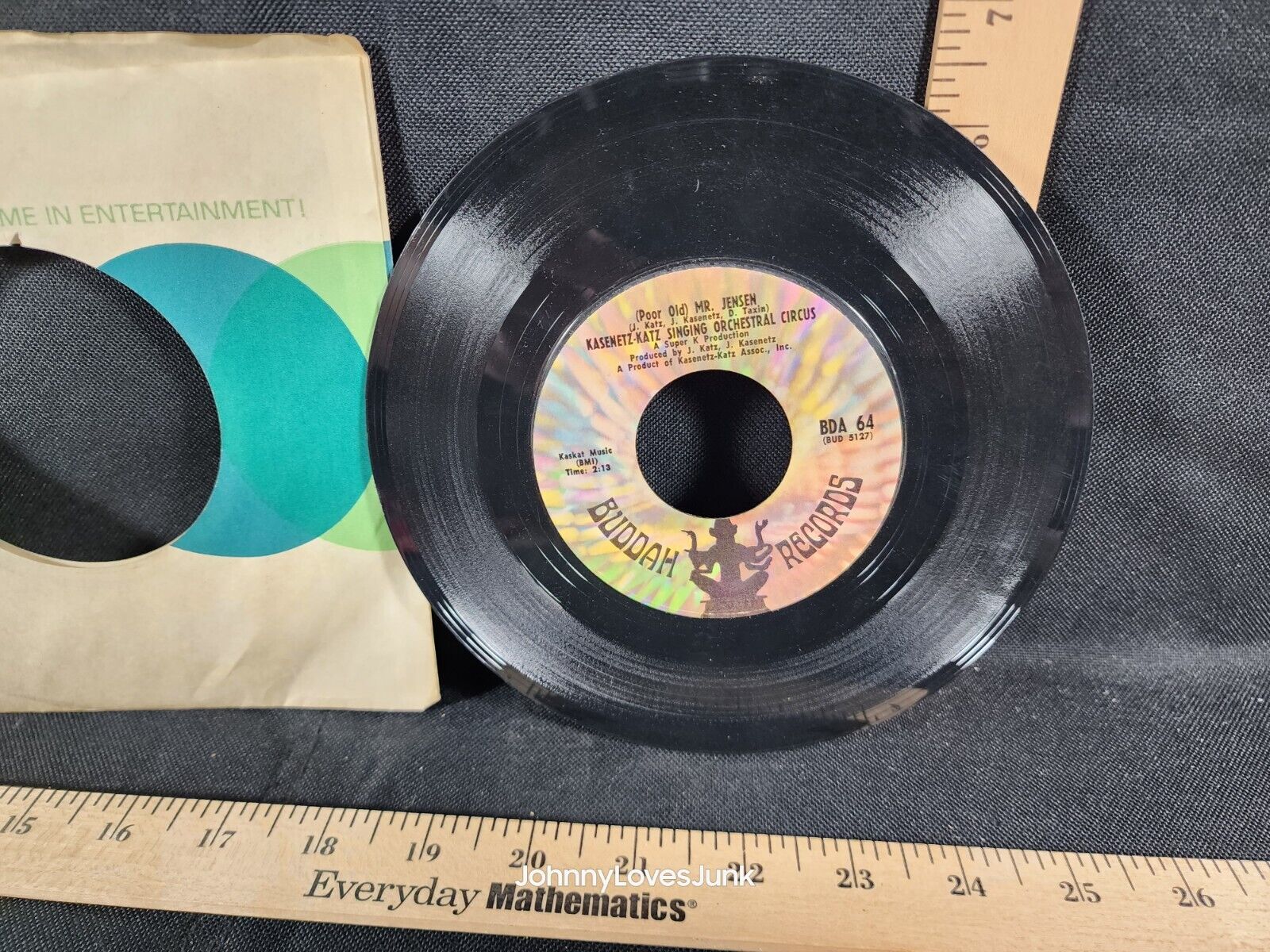 Vintage 45 Record Kasenetz-Katz Singing Orchestral Circus/Buddah Records BDA 64