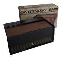 Vintage Rare Plastic 15 Cassette Tape Case Holder Storage Push Button Selection picture