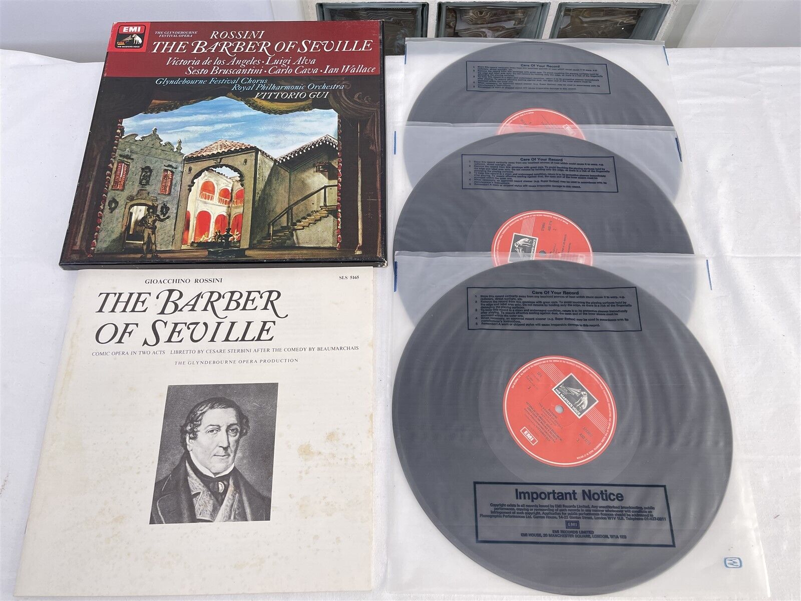 Vintage Rossini The Barber of Seville 3 Record Vinyl Set