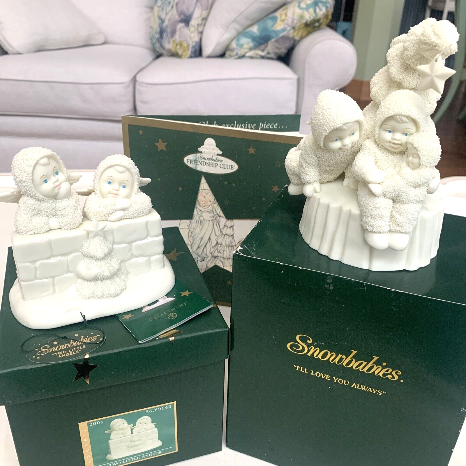 Lot - 2 SnowBabies Figurines – Two Little Angels – I’ll Love You Always