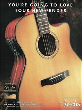 Fender Grand Auditorium Acoustic Guitar 2001 ad 8 x 11 advertisement print 2B picture