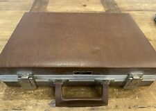 Savoy 30 Cassette Tape Carrier Case Brown Hard Case Tapes Vintage picture