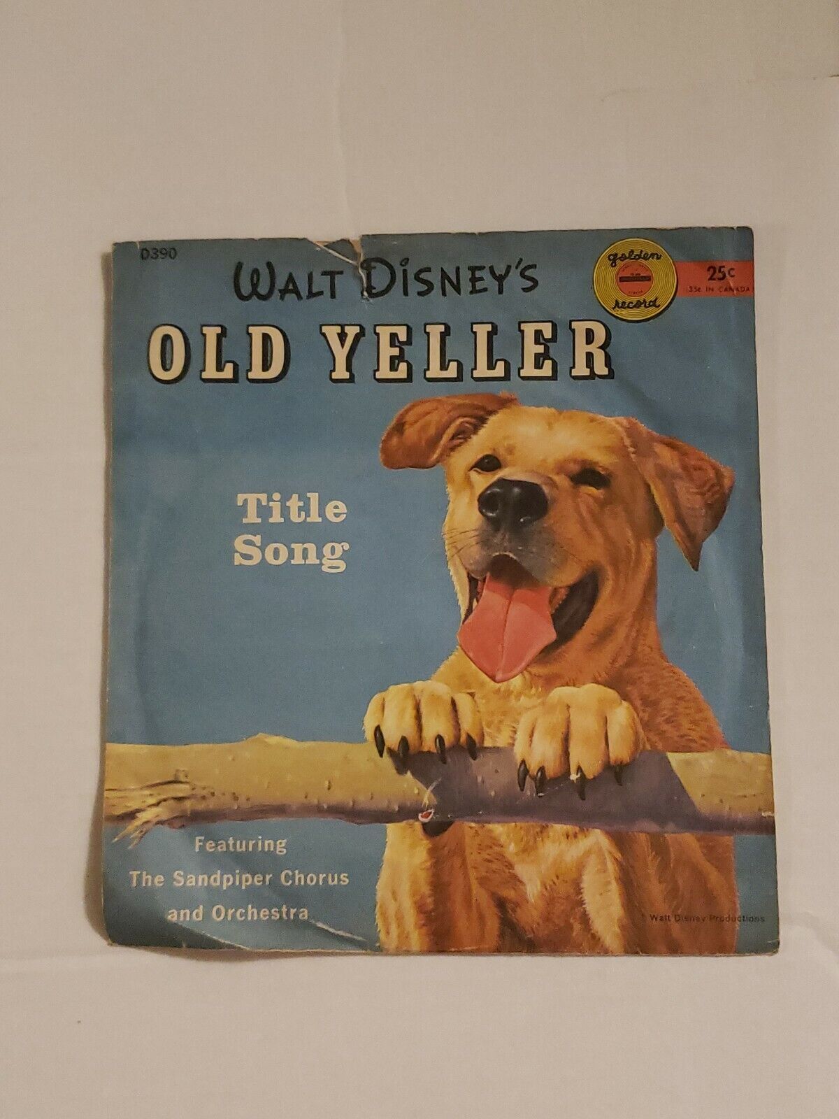 Vintage Disney\'s Old Yeller 78 RPM, Golden D390, ORANGE VINYL