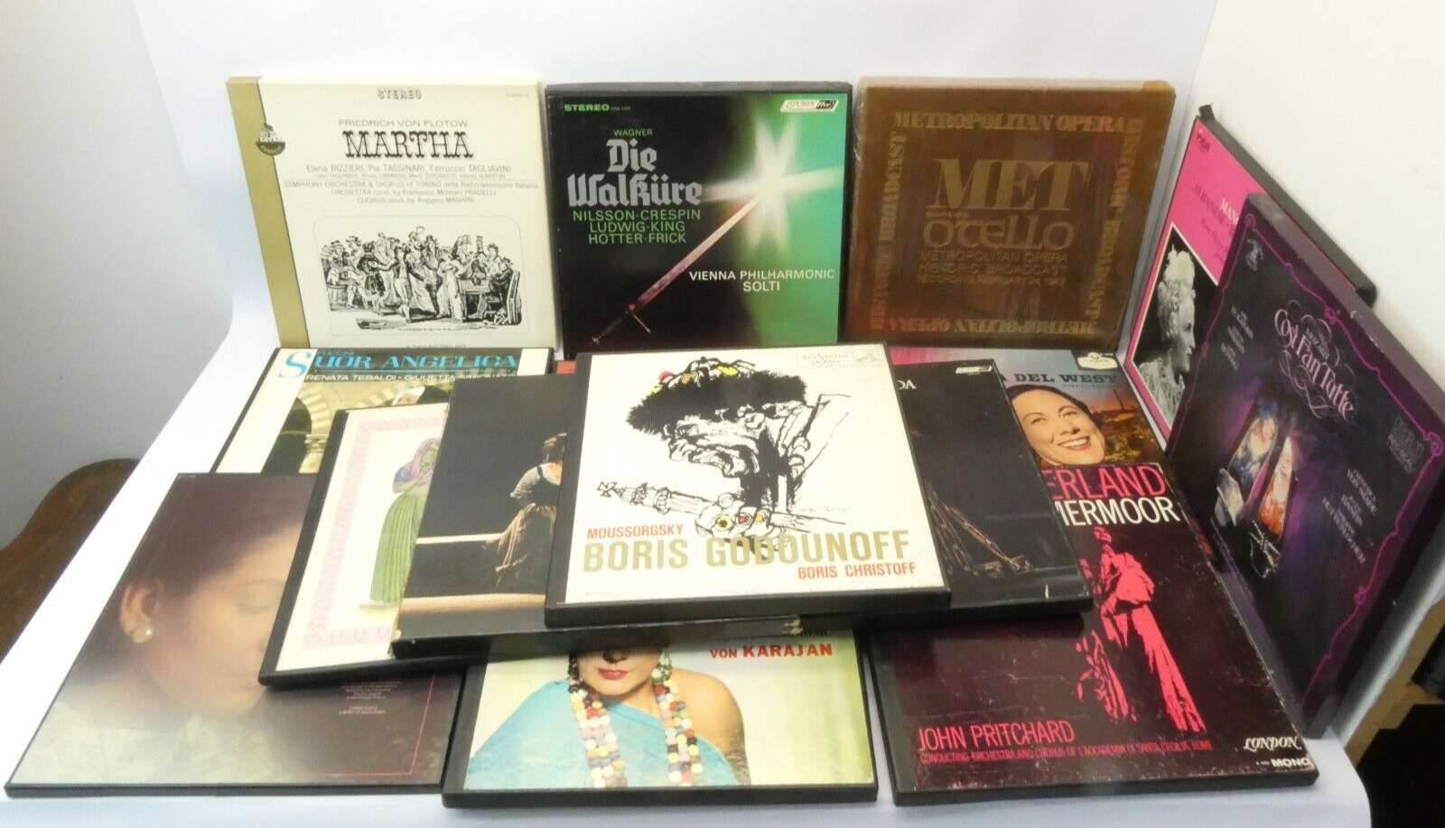 Large Mixed Lot 15 Opera Box Set Vinyl Records Martha La Gioconda Die Walkure