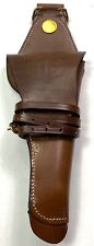 WWI & WWII M1912 OFFICER/NCO LEATHER .45 PISTOL HOLSTER-DRUM OILED LEATHER picture