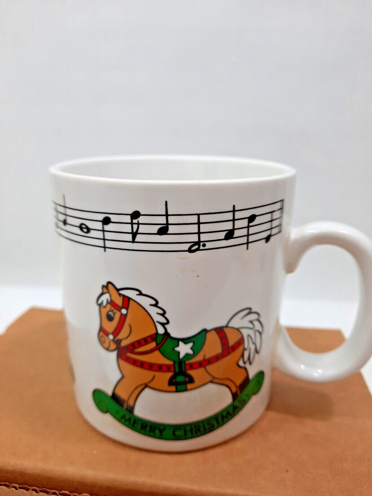 Vintage Telco Rocking Horse Christmas Coffee Mug 1985