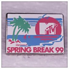 Retro 90s MTV Spring Break 99 Metal Pin Badge picture
