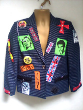 LADIES, GIRLS..psycho. punk/rock/goth style.  patched  jacket size 10 picture