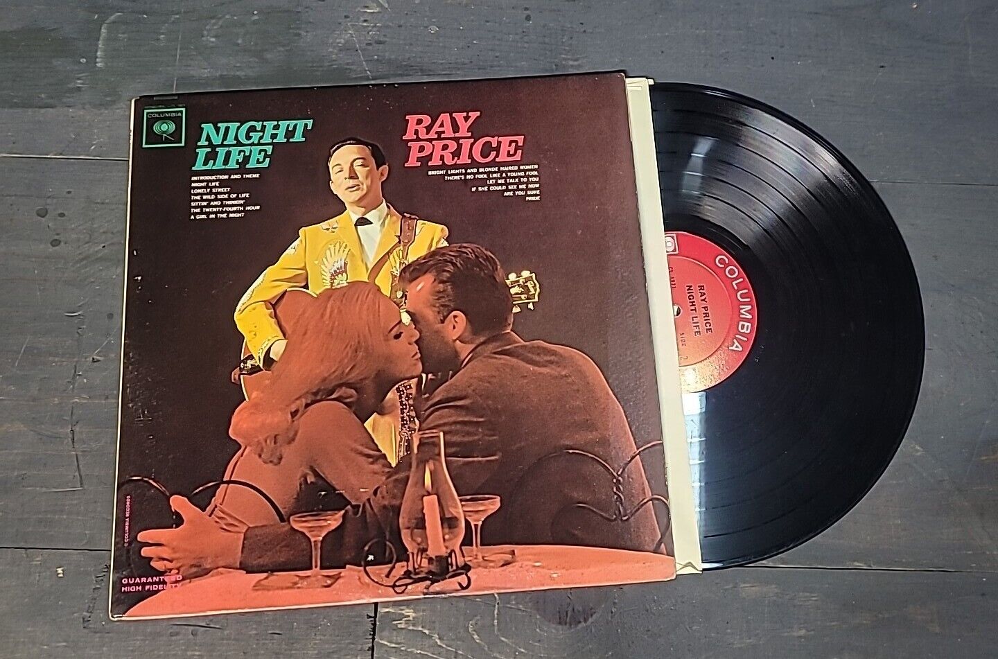 *Rare* RAY PRICE-- Night Life COLUMBIA CL 1971 33rpm Vintage Vinyl Record Look