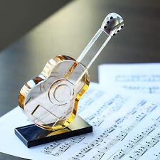 Figurines Guitar Musical Crystal Modern Yellow Color Decorative Small Novelty picture